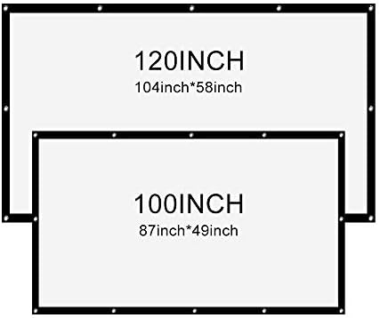 Lhllhl espessado portátil 100 120 polegadas 16: 9 tela de parede da tela do projetor para tela de projeção de cinema em casa do projetor