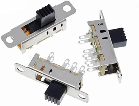 Micro switch 10pcs ss23e04 interruptor duplo de alternância 8 pinos 3 arquivos 2p3t dp3t alça alta 5mm slide slide