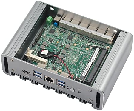 Hunsn Micro Firewall Appliance, Mini PC, VPN, roteador PC, Intel Core i7 1165G7, RJ07, AES-NI, 6 X Intel 2.5GBE I225-V LAN,