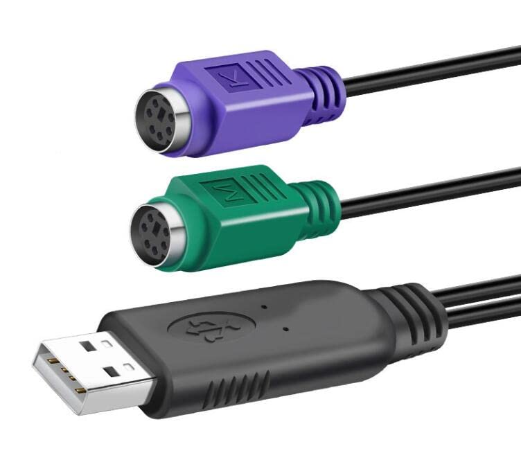McSaite USB a Dual PS2 Mouse Teclado Cabo - Male a Fêmea Cabo Dual Ps/2 para USB adaptador