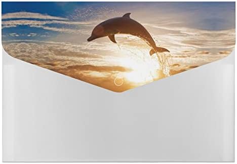 Ocean Sea Dolphin Jumping Impresso em expansão Pasta
