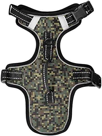 KFBE Digital Camouflage Cair Caires de colete de cachorro Cantos de colete e coleira conjunta para caminhar com faixa reflexiva