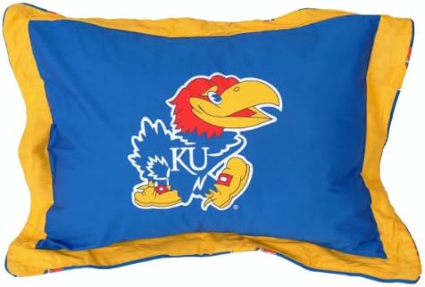 A faculdade abrange o Kansas Jayhawks Reversible Twin Consterter Set, 1 Sham