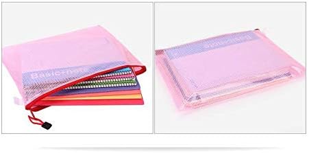 Sacos de arquivo com zíper, pacote de 10pcs, 5 cores com zíper, bolsa de armazenamento de bolsa de PVC resistente a água para mulheres,