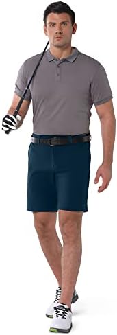 Shorts de golfe masculino de 33.000 pés 9 Golf de Golf de Golf de Golfe, curto de Golf de 50+ shorts de golfe dianteira