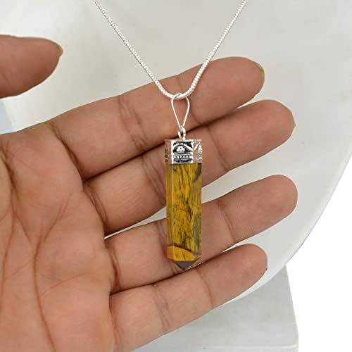 Reiki Natural Healing Gemstone Pingente Pingente Shapy Crystal Stone Pingente/Gestão com Cadeia de Metal para Cura