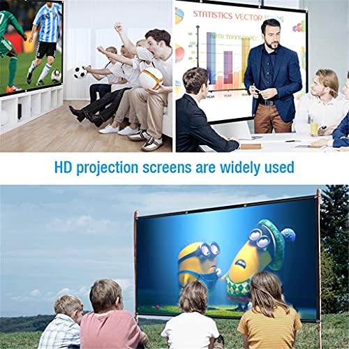 JRDHGRK 150 polegadas Tela projetor Cloth HD Dobrável Tela de projeção Anti-Crease Tela da tela de filme para home theater
