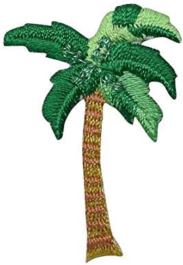 Pequeno palmeira tropical - ferro bordado em patch