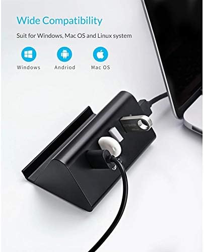 Shypt 5gbps de alta velocidade mini 4 porta USB3.0 Splitter de cubo para laptop para desktop com suporte para suporte