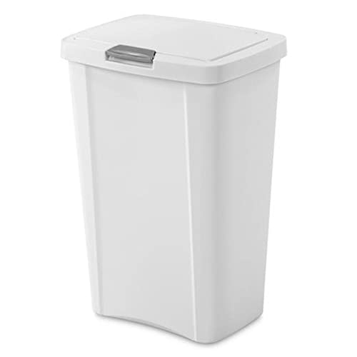 Esterilita 13 galões Touchtop Wastebasket Lixo pode lixo de reciclagem com trava de titânio para cozinha, garagem, porão