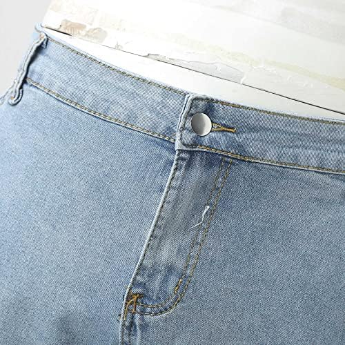 Big House Mens Hole Strauto Buckle Zipper Cantura Média Jeans Longa Ano