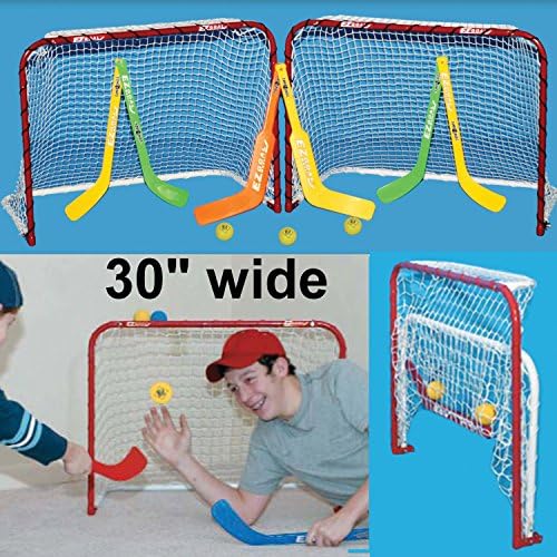 Ezgoal Double Mini Folding Goal, vermelho/branco 30 x 22