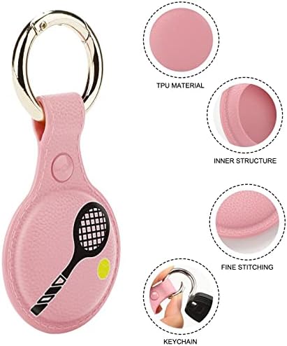 Tennis Ball Protective Case Compatível para Airtag Anti-Perd Locator Solder com anel-chave para carteira de colarinho de gato cães animais de cachorro