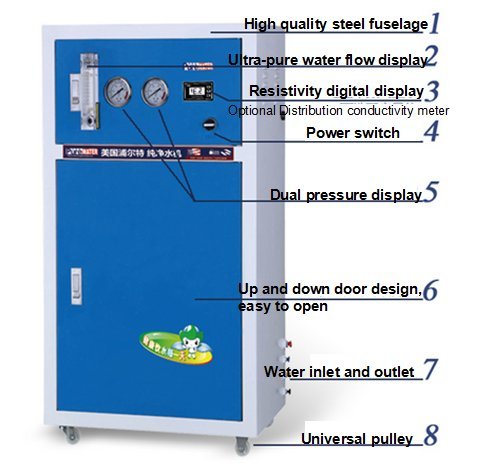 Máquina de água de Máquina de Água Ultra-Pura, Máquina de Água Desionizada, Equipamento de Purificação de Água Industrial, Equipamento