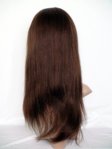 Bom quanlity 20 perucas naturais de cabelo de renda cheia perucas de cabelo humano virgem europeu Remy Human Human Human Yaki Color #4