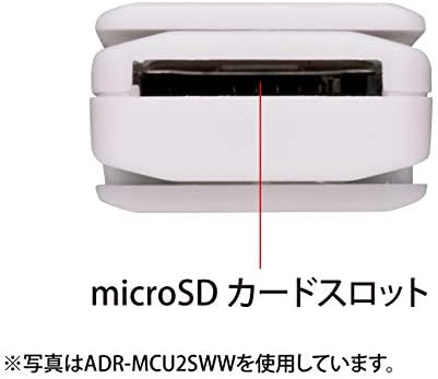 Sanwa Supply ADR-MCU2SWBK MICRO SD CARD LEITOR, BLACK