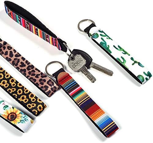 Arrlsdb 6 pacote Chapstick Holder Keychain, Neoprene Chapstick Chain Chain Holder Lip Balm Keychain