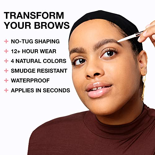 Tatbrow Premium Micro Point Lápis - Maquiagem para sobrancelhas para sobrancelhas mais cheias, lápis de sobrancelha impermeável e precisos para sobrancelhas de aparência natural, marrom.