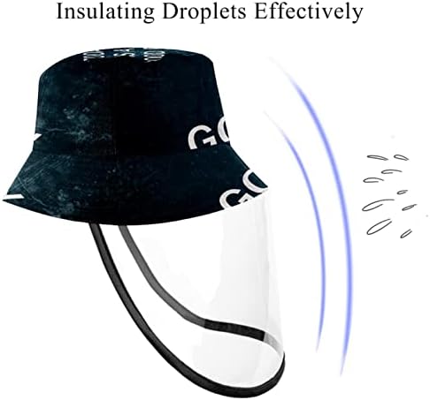 Chapéu de proteção para adultos com escudo facial, chapéu de pescador anti -sun tap, tinta de gravata arco -íris artística