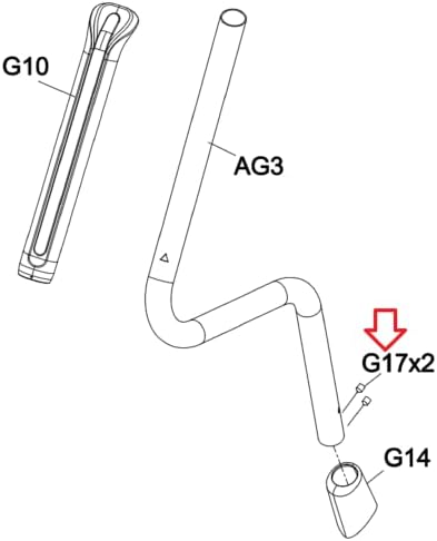 Parafuso de ajuste do guidão superior m10x1.5px12l 004847-ab trabalhos wfg mérito elíptico