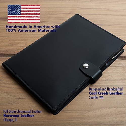 Capa de couro para notebooks A5/feita à mão nos EUA/Horween Chromexcel Full Grein Leather/Rhodia, Leuchtturm1917, Hobinichi