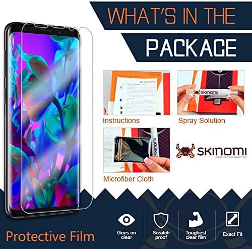 Skinomi Techskin [2-Pack] Protetor de tela transparente para Samsung Galaxy S9 Anti-Bubble HD TPU Film