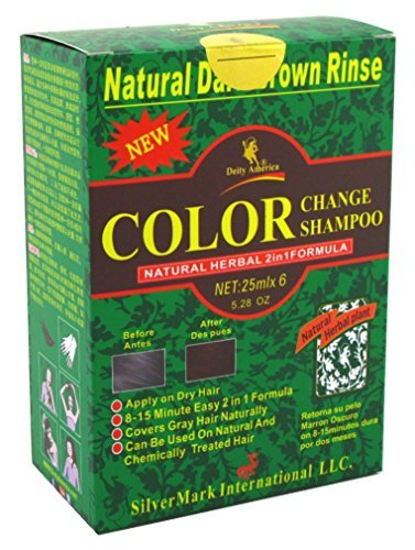 Deity Shampoo Color Change Kit Natural Herbal 2n1 Brown escuro