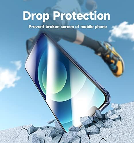 Magic John 2 2 Pacote para iPhone 12/iPhone 12 Pro Protetor de tela de vidro temperado de 6,1 polegadas, instalação de eliminação