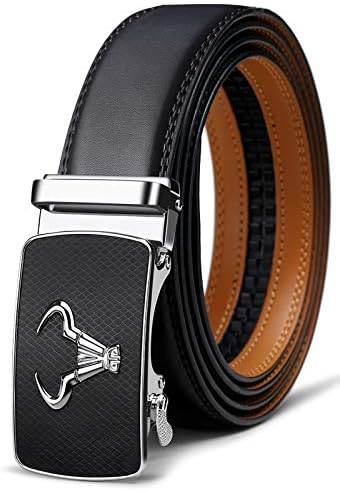 Cinturão masculino Bullaiante, cinto de catraca de marca de couro genuíno para homens vestidos, tamanho personalizado