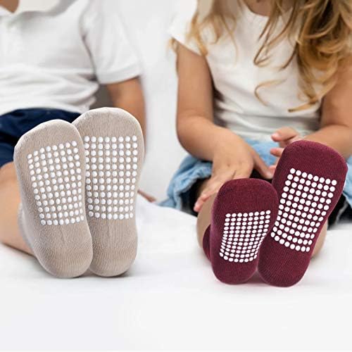 JAKIDAR 12 PACK SOCKS BEBÊS TRILAÇÃO DA CULTOM CRODDLER SOCKS GRIPS DO BORNHO NÃO SLIP SLIP SOCKS