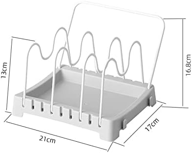 Octem Kitchen Multifuncional Rack de armazenamento Wok Pot Storage Rack Rack Board Pot Rack Pan Pan Shelf White