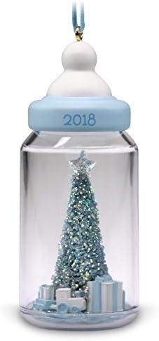 Hallmark Keetake Ornamento de Natal de 2018 do ano datado, o primeiro garrafa de bebê de Natal do bebê