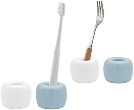4pack pequeno mini -escova de dentes cerâmica Mini Stand de escova de dentes mínimos para o banheiro