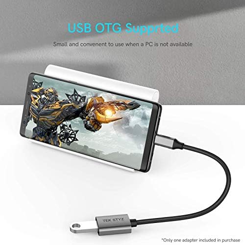 TEK Styz USB-C USB 3.0 Adaptador compatível com seu HTC One M8S OTG Tipo-C/PD Male USB 3.0 Feminino.