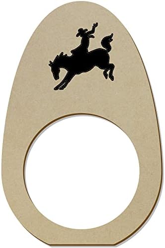 Azeeda 5 x 'cowboy anéis de guardana de madeira/titulares de madeira