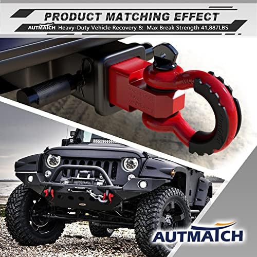 Autmatch grilhas de 3/4 D Chaqueiro e alcance Receptor Hitch 2 polegadas com pino de travador de 5/8 de 5/8