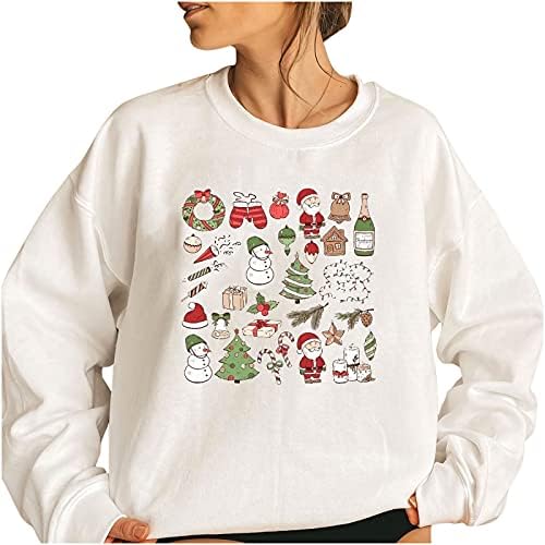 Moletom Selto de Molho Longo Mulheres de Manga Longa Túmulos de Túmulos de Crewneck Casual Camisas de pulôver de