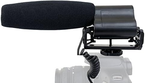 Microfone de espingarda com windscreen e muff de gato morto para Nikon D7200