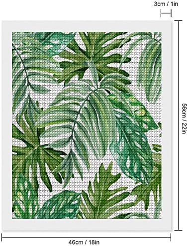 Tropical Palm Leaf Diamond Painting Kit Art Pictures Diy Full Drill Acessórios para casa adultos Presente para decoração de parede em casa 16 x20