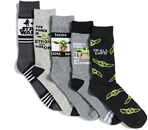 Star Wars Mandalorian 5 Pack Crew Socks