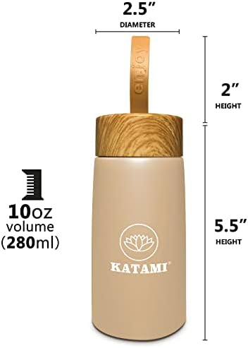 Katami Small ThermoM - Thermons for Hot Drinks, Mini ThermoM, ThermoMos de café, Thermos de café Small - à prova de vazamentos, portátil e leve, fique quente por 8 horas e frio por 18 horas