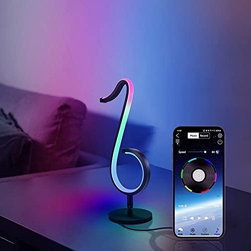 Werfds Night Light RGB Symphony Table Lamp Control Remote Symphony Note Musical Carro Luz de Mespérie da mesa