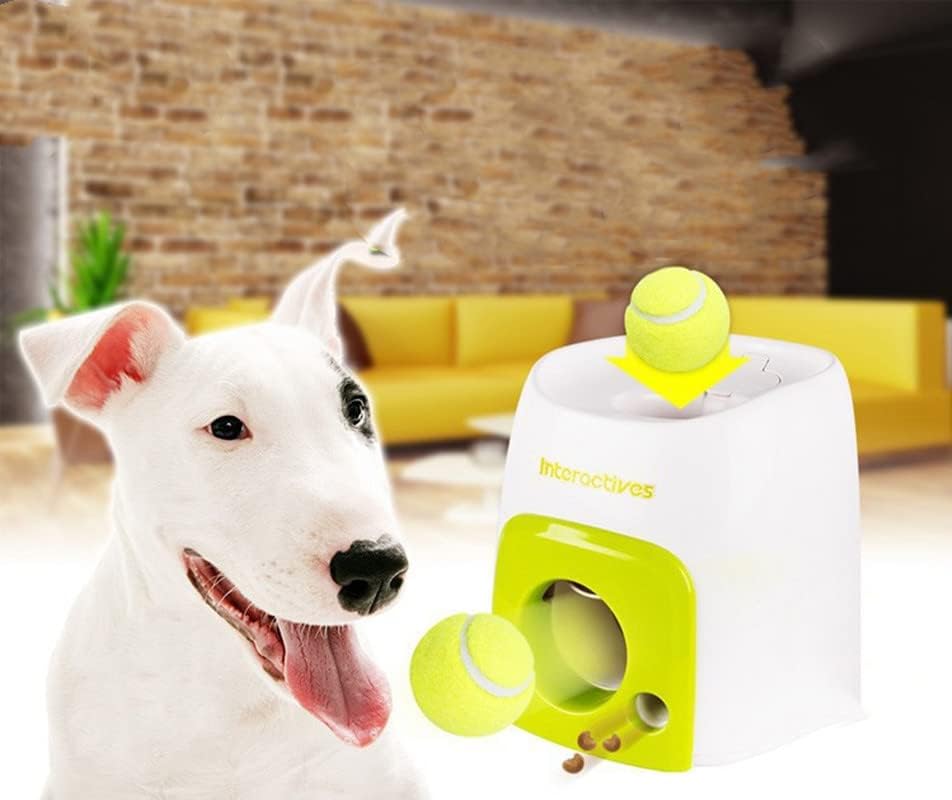 Lançador automático de bola de cães, jogo de brinquedos para treinar para cães para lançador de tênis, máquina interativa