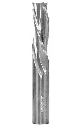 Yonico Downcut Bits Spiral 3 Flauta Carboneto sólido CNC Mill de extremidade de hélice baixa 1/2 polegada de 1/2 polegada Shank 36360-SC