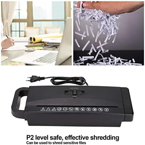 Ghghf Shredder Superaqueça Proteção de baixo ruído Black Shredder com luz indicadora para o escritório em casa