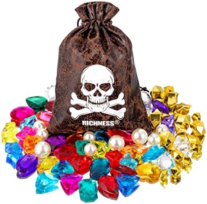 Riqueza Pirata Bolsas de pirata de piratas com cordão 4,5 x 6,5 polegadas Faux Cow Skin Pirate Goodie Bags for Pirate Party Favors