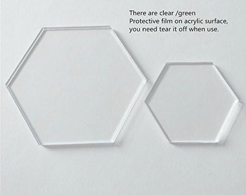 Clear acrílico laser Cut Hexágon Shex, Hexagon Place Cards para números de mesa, nome do hóspede, sinais de comida e decoração