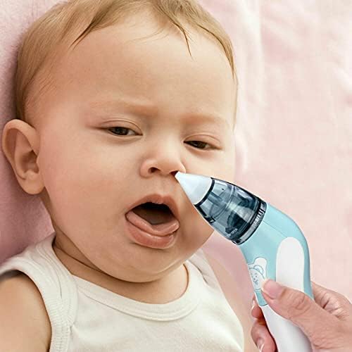 Vancocon Baby Nasal Aspirator - Sucção elétrica do nariz para bebê - otário automático de booger para bebês - Removedor de muco de ranho movido a bateria para crianças crianças pequenas