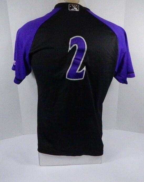 2009-2015 Winston Salem Dash 2 Game usou Black Purple Jersey DP05992 - Jerseys MLB usada para MLB usada