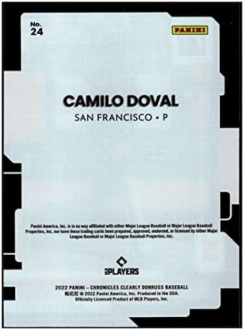 Camilo Doval RC 2022 Panini Chronicles claramente Donruss 24 GIANTS NM+ -MT+ MLB Baseball